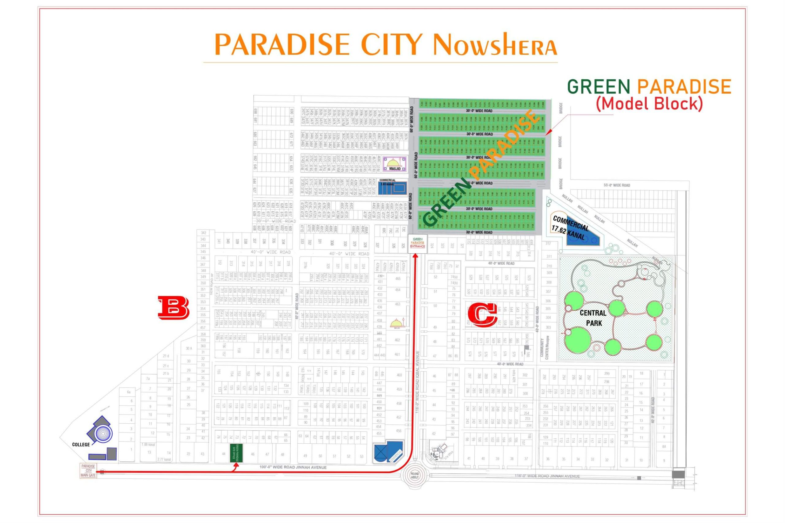 Green Paradise a Model Block of Nowshera Master Plan